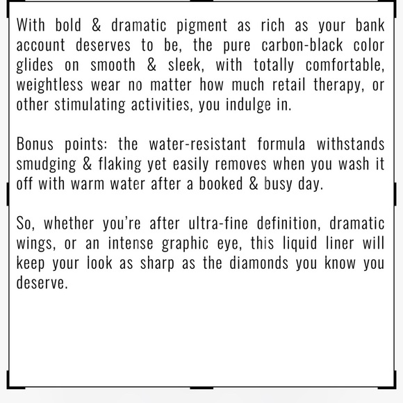 Il Makiage Black Card Waterproof Liquid Eyeliner New - Picture 4 of 4